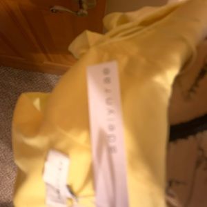 Yellow off the shoulder dress new with tag